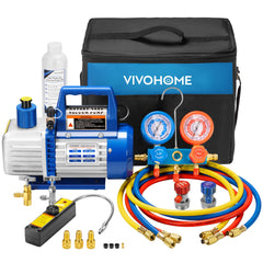 VIVOHOME front view of pump and gauges showing complete kit benefit