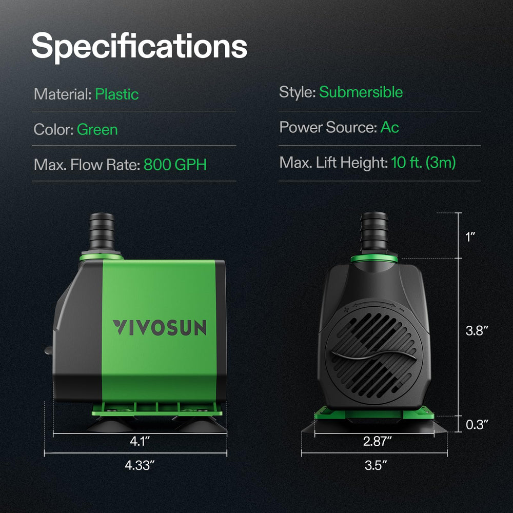 VIVOSUN pump scale comparison with hand proving compact footprint and portability