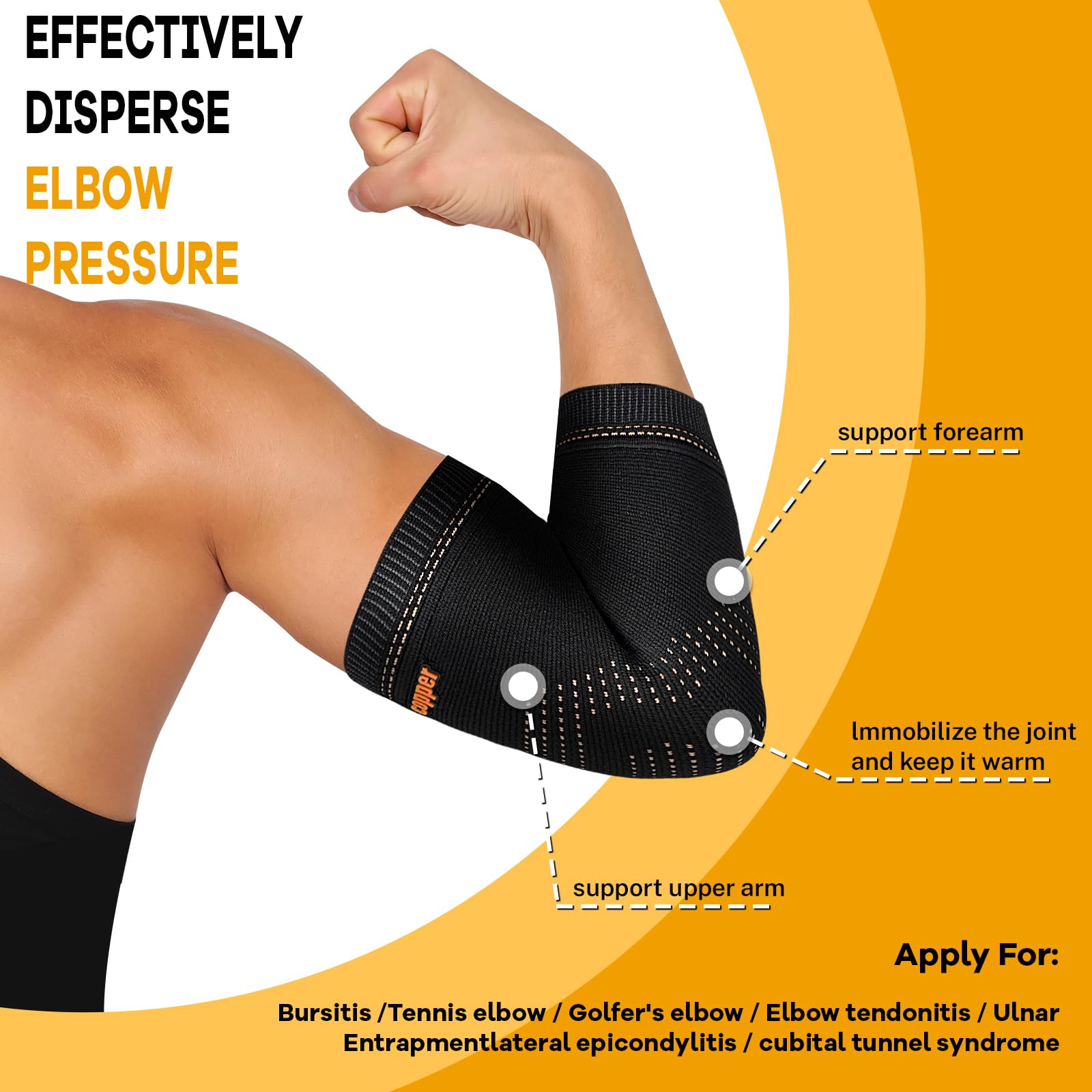 Vlela sleeve worn during tennis offering stable motion support