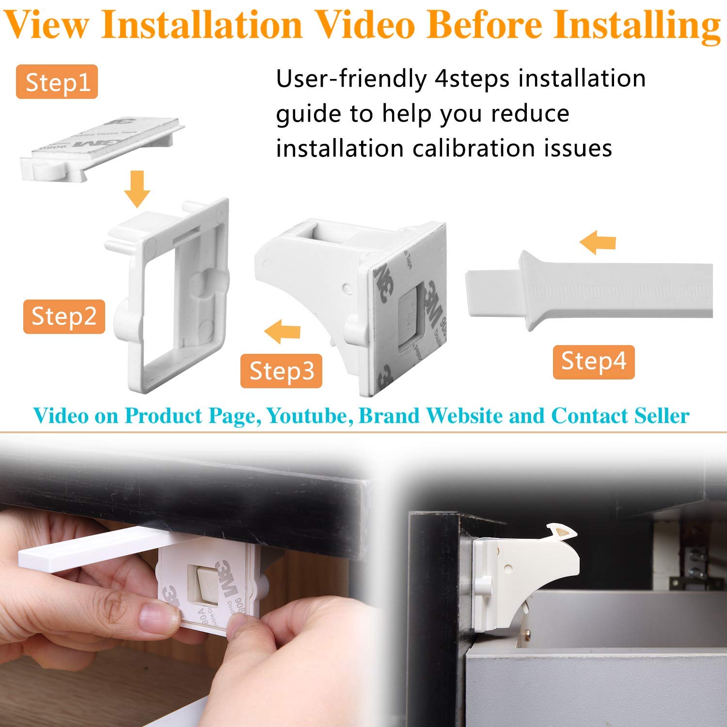 vmaisi adhesive strip detail highlighting 3M adhesive for secure, tool-free installation