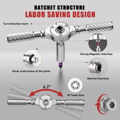 VMAN magnetic bits holding a screw to prevent drops during repairs