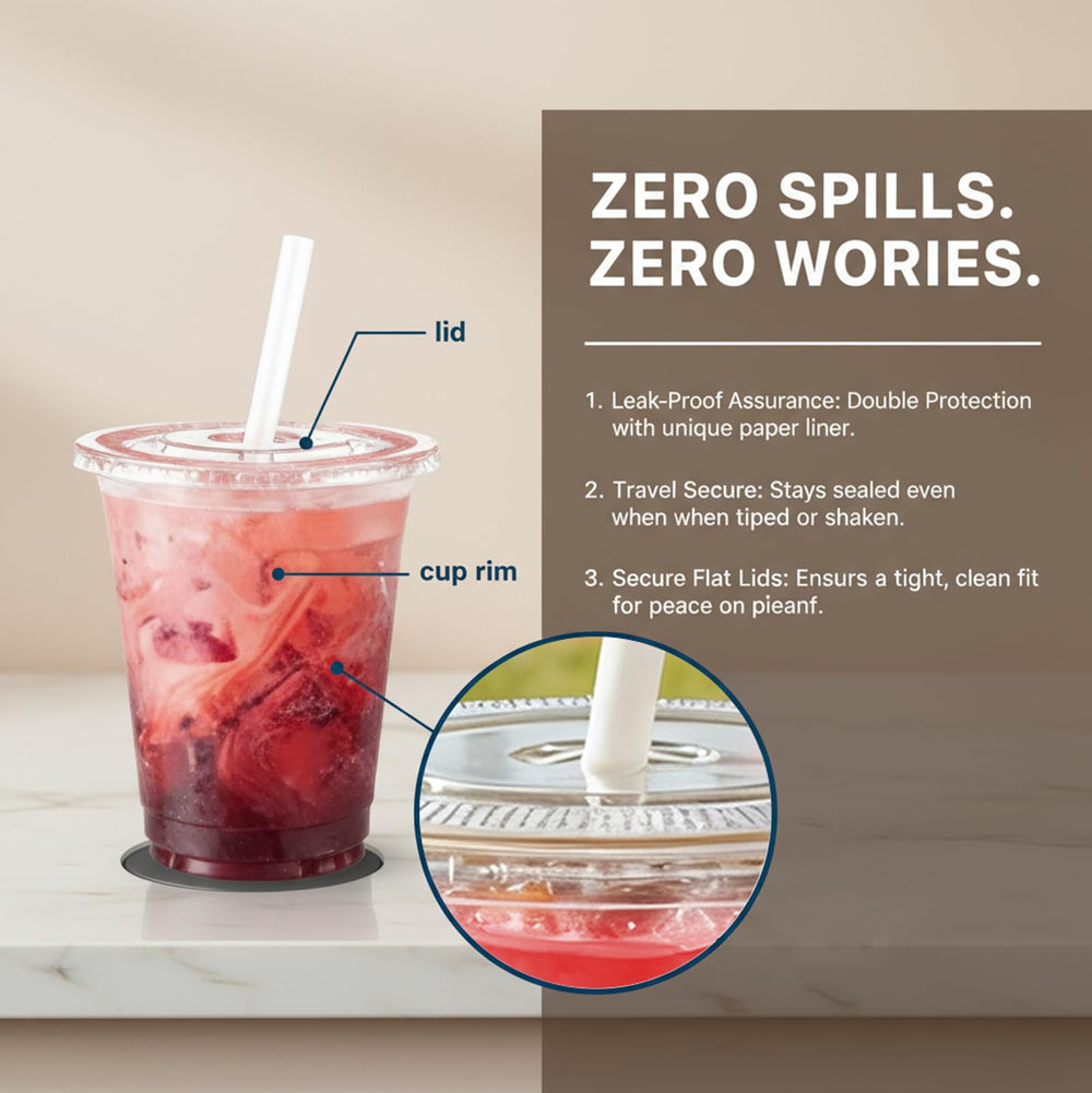 Voatree clear cup with iced coffee highlighting layered drink visibility