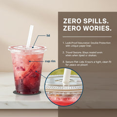 Voatree clear cup with iced coffee highlighting layered drink visibility