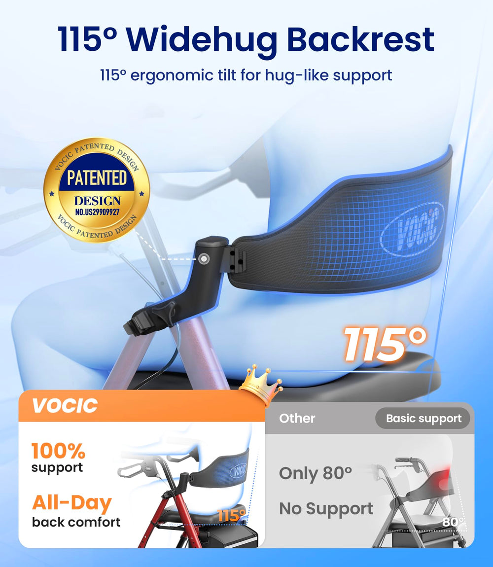 VOCIC Z21 cushioned seat closeup showing thick waterproof padding