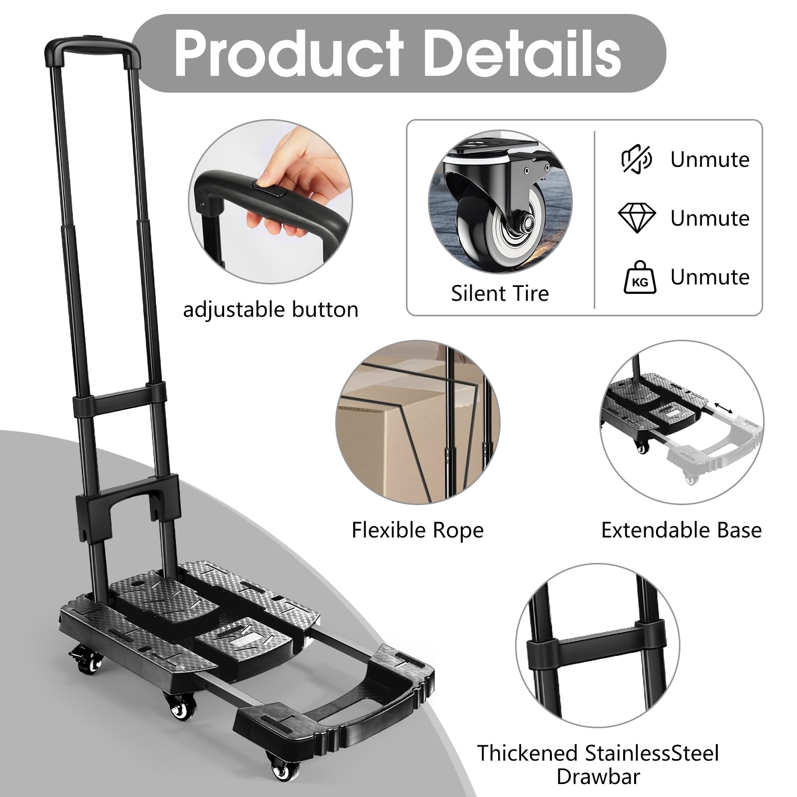Voipvvii platform and handle detail highlighting adjustable platform benefit