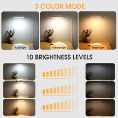 Voncerus clip mounted on desk demonstrating space-saving lighting for work