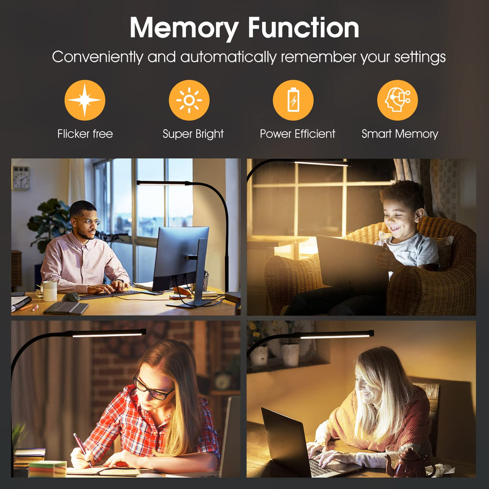 Voncerus lamp in home office providing focused task light and reduced eye strain