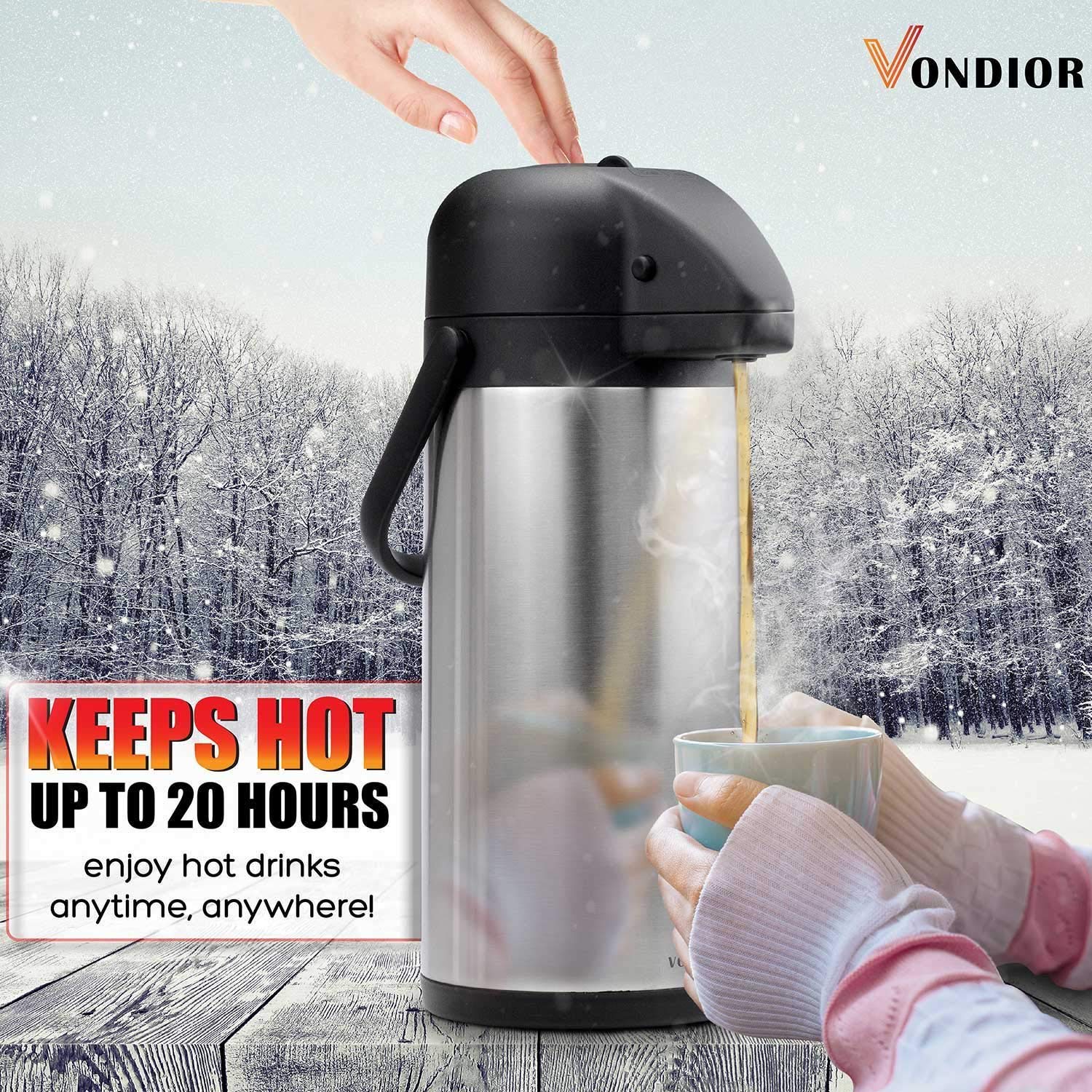 VONDIOR wide mouth filled with ice demonstrating easy filling and chilling benefit