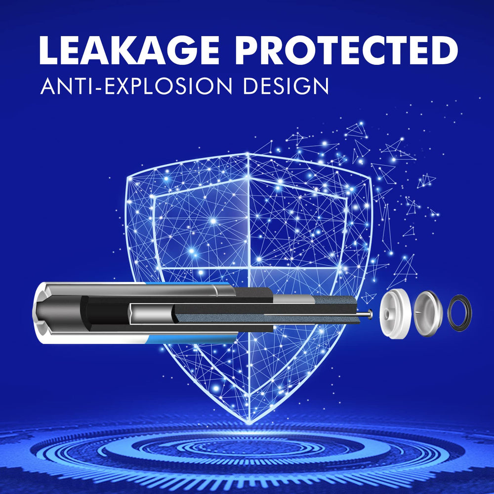 Voniko close-up of single AA cell highlighting durable casing and leak protection