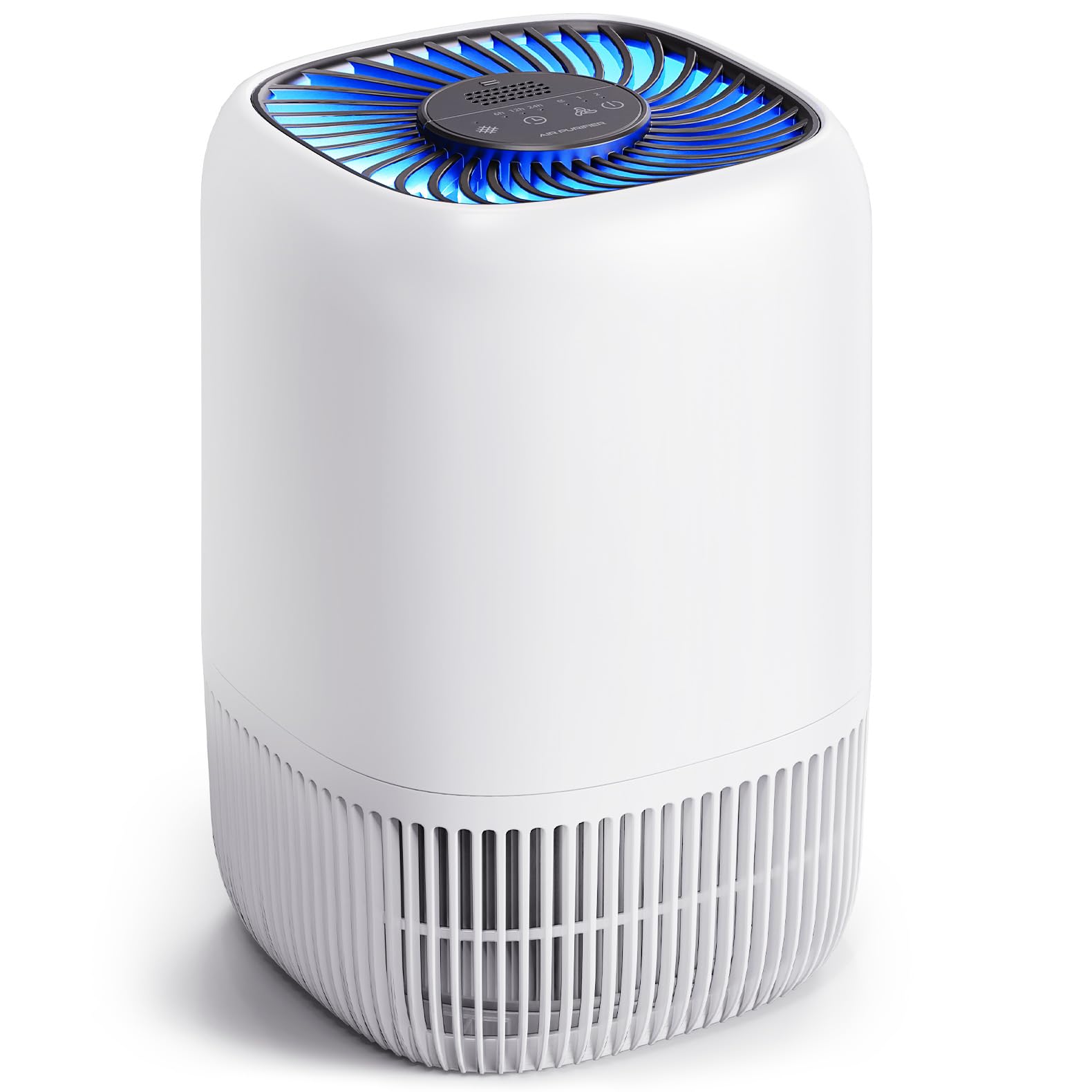 VOOPNU front view showing compact design and intake, improves room air quality