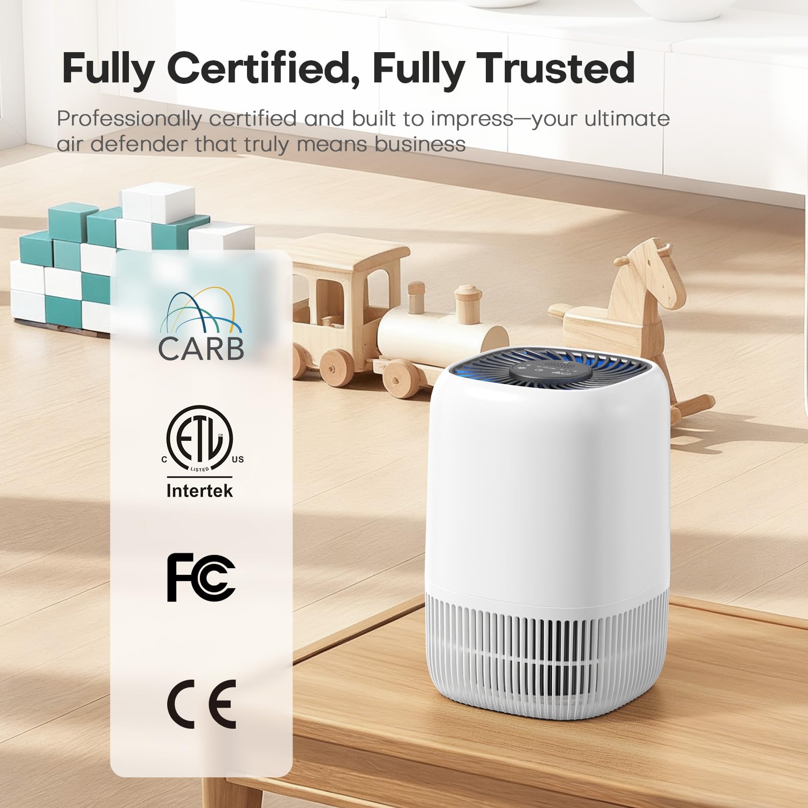 VOOPNU pet-care filter illustration, captures pet dander and hair effectively