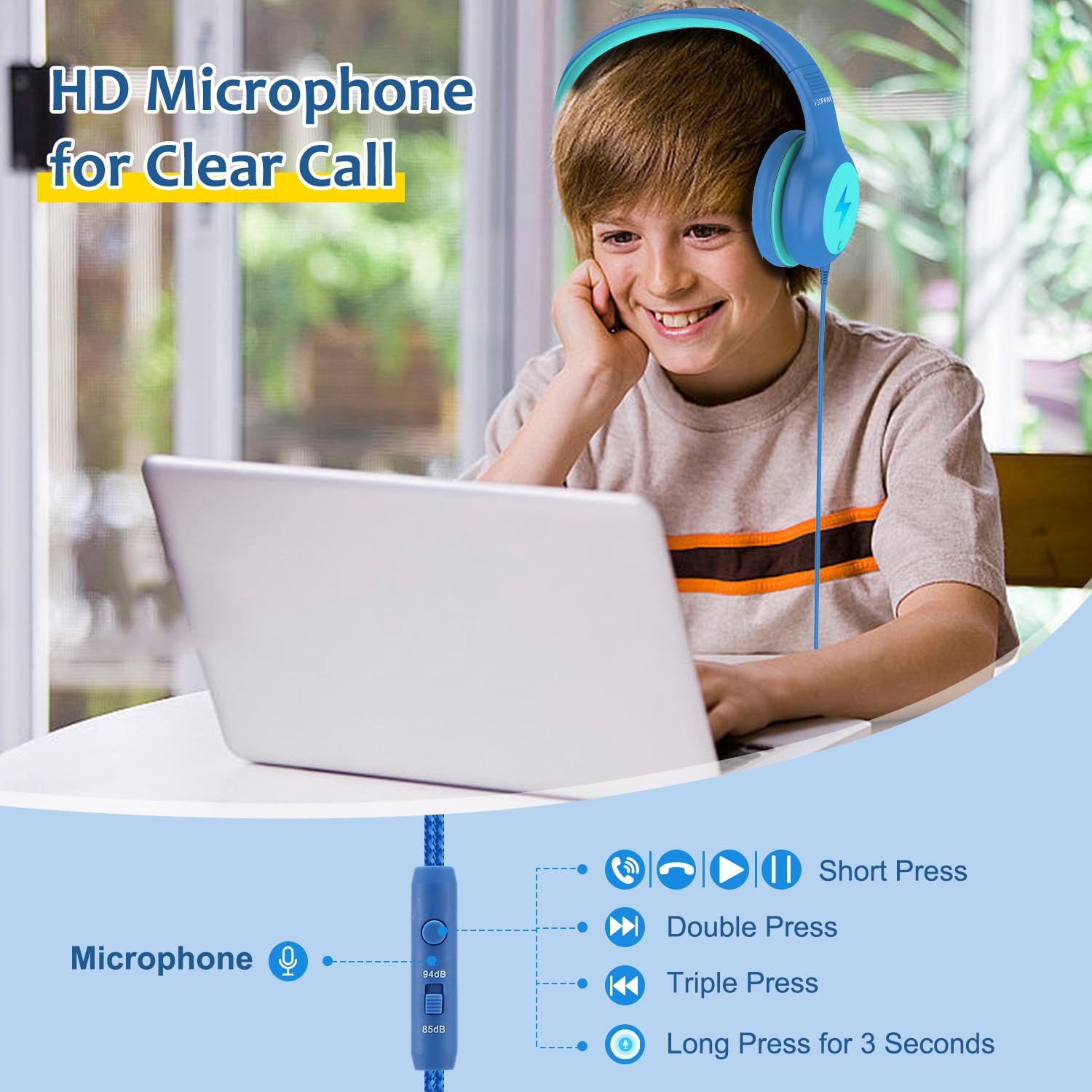 Voopwink inline microphone and remote for easy calls and simple playback control