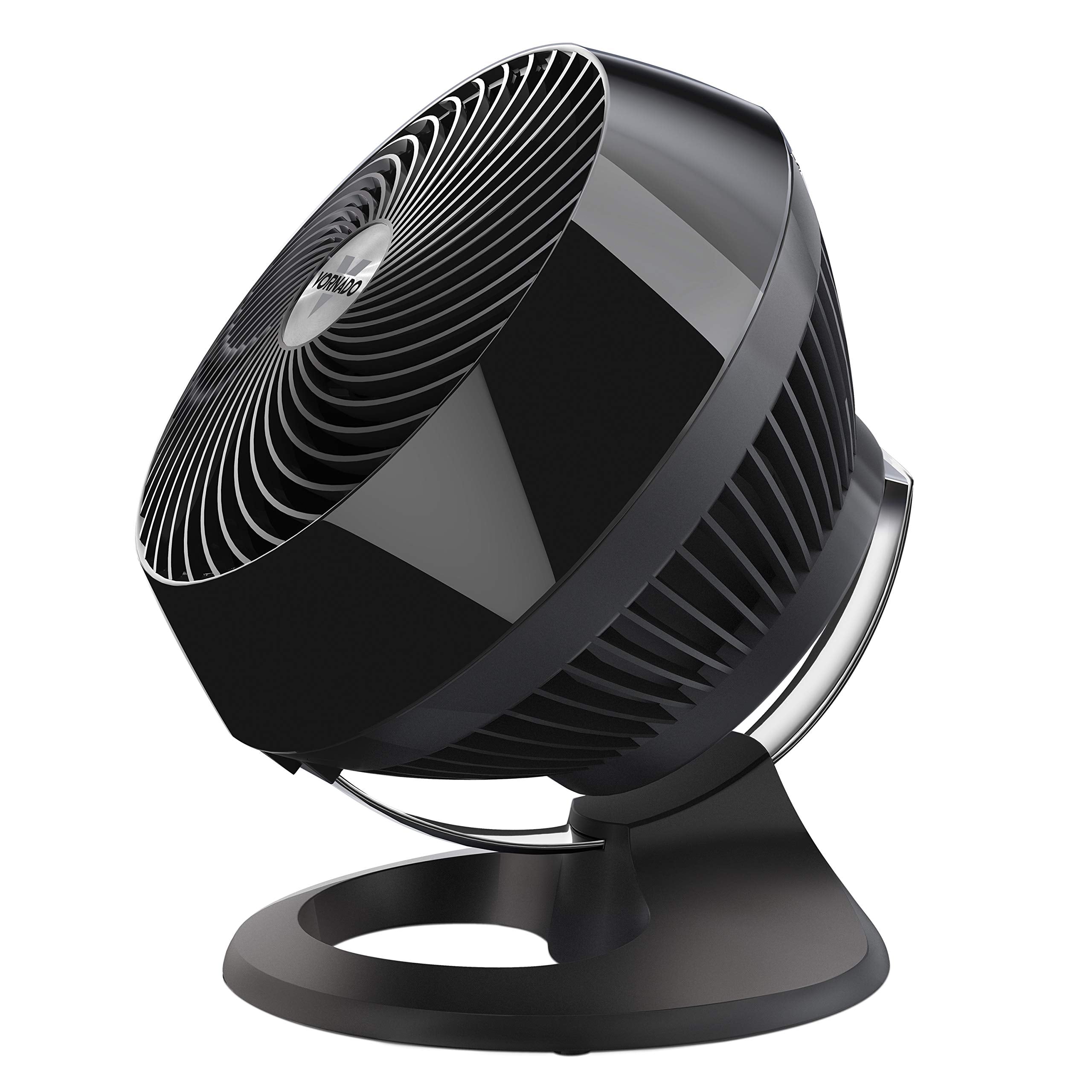 Vornado 660 front view showing black finish and compact footprint for efficient cooling