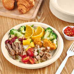 Vplus close-up of bagasse texture highlighting sturdy biodegradable fibers