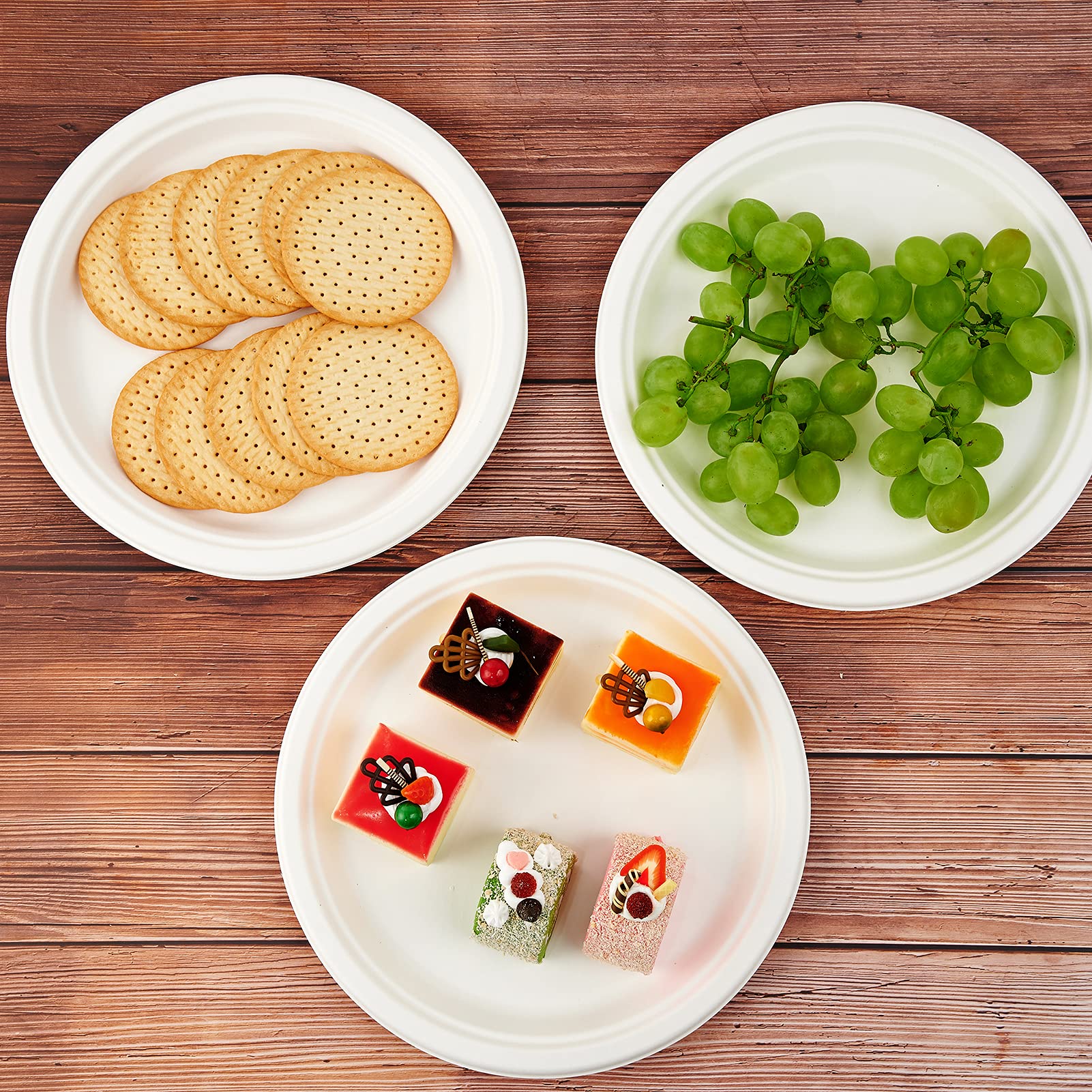 Vplus plate holding a full meal showing durability and convenience