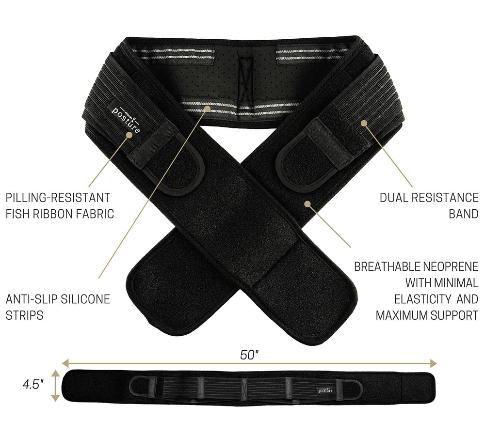 Vriksasana Posture model wearing the belt front view for daily activity comfort
