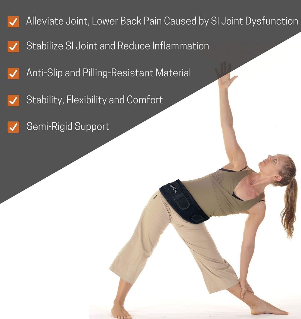 Vriksasana Posture close-up of perforated neoprene inner layer for breathable, stable support