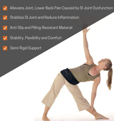Vriksasana Posture close-up of perforated neoprene inner layer for breathable, stable support