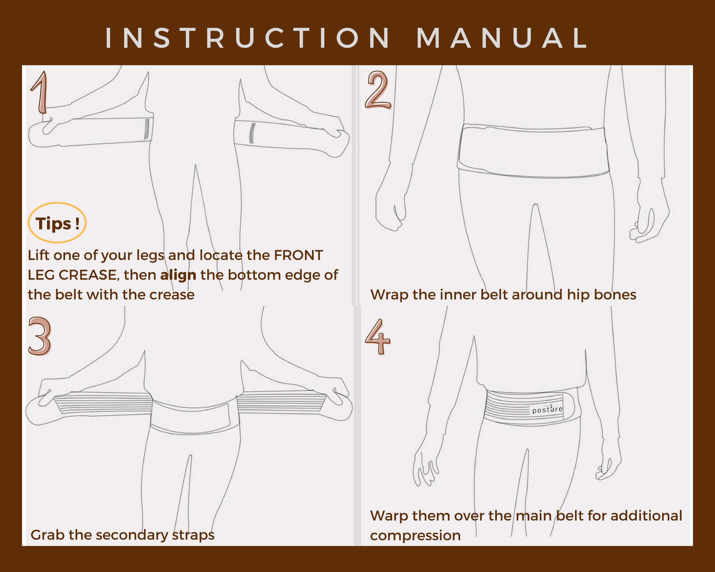 Vriksasana Posture lifestyle image of walker wearing belt for added pelvic support