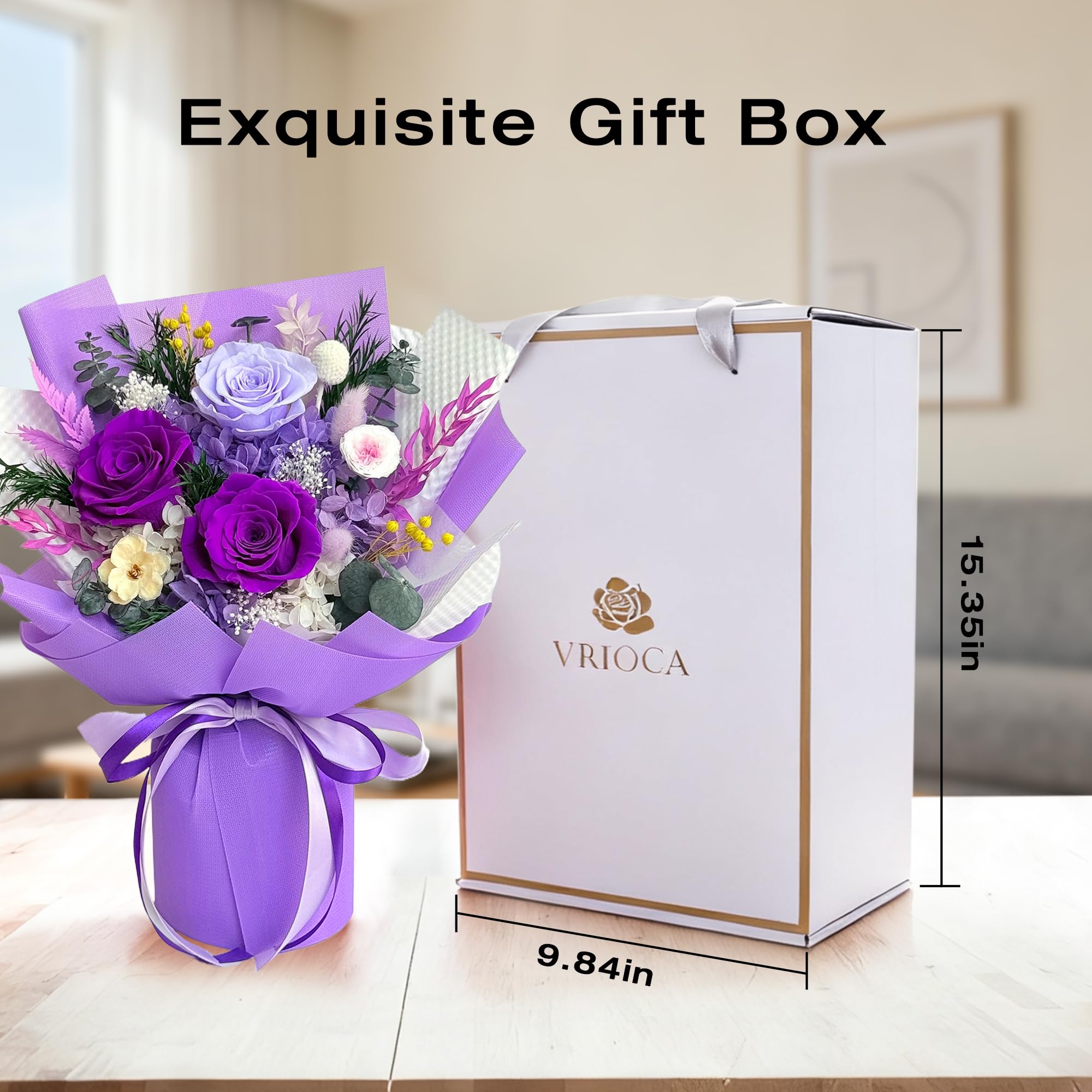 Vrioca centerpiece on table creating enduring floral ambiance for celebrations