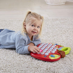 VTech ABC Learning Apple worm clock hand detail encouraging counting and simple time play