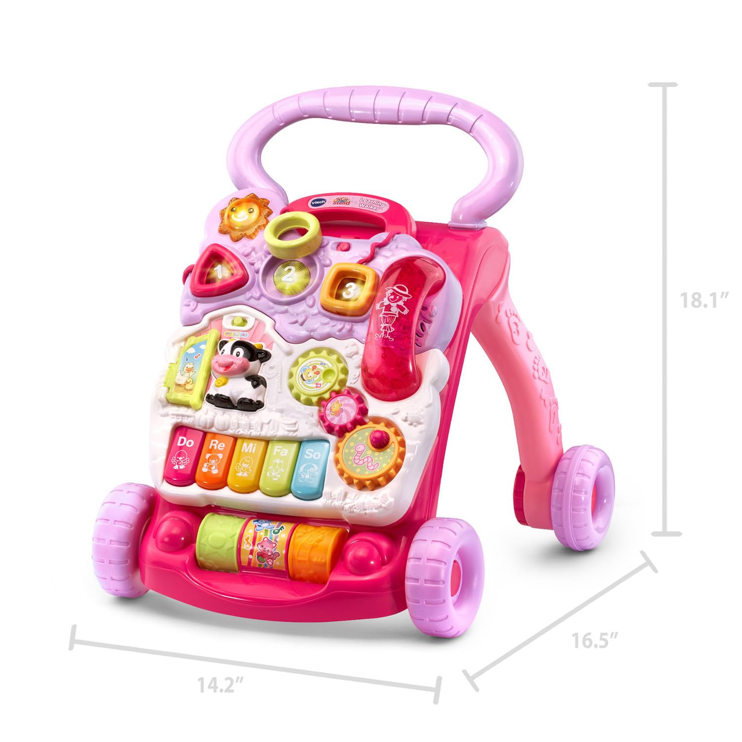VTech detached activity panel displayed for floor play and portability benefits