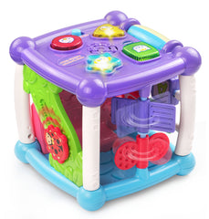 VTech Busy Learners Activity Cube close-up of colorful buttons, aids early vocabulary