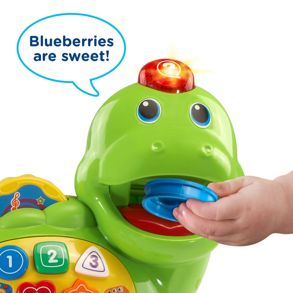 VTech close-up of the eight colorful food pieces promoting shape and color recognition