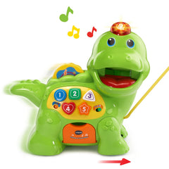 VTech top view of five shape buttons teaching numbers and shapes through touch