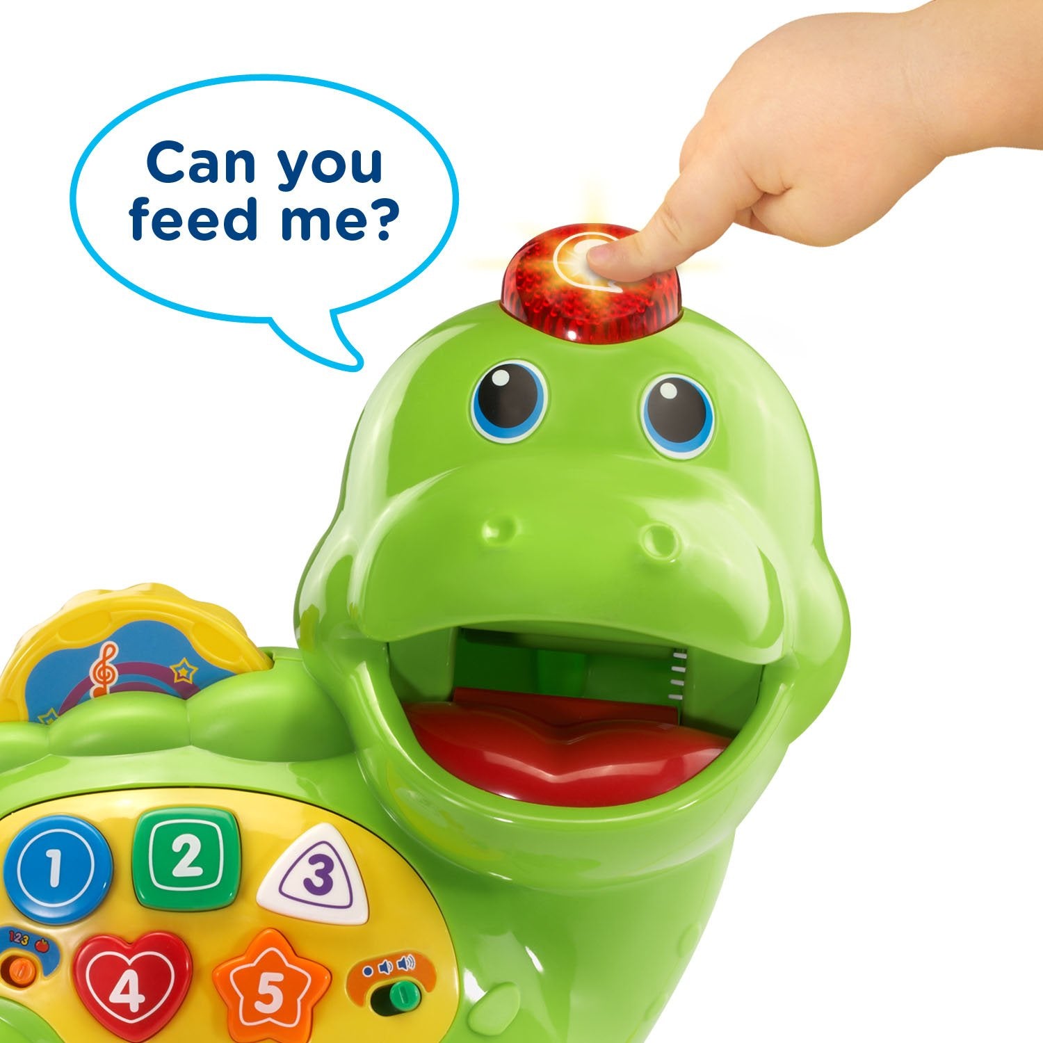 VTech detail of the spinning disc that plays songs and encourages fine motor skills