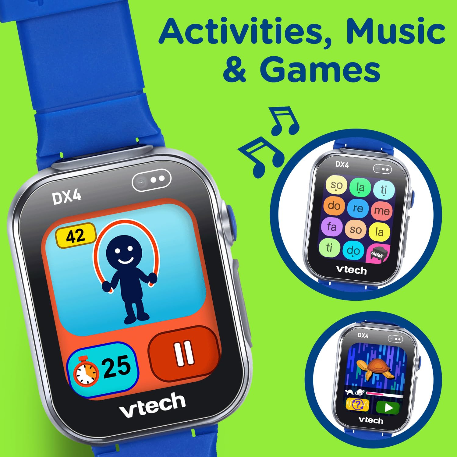 VTech KidiZoom DX4 dual camera close-up enabling selfies and outward photos