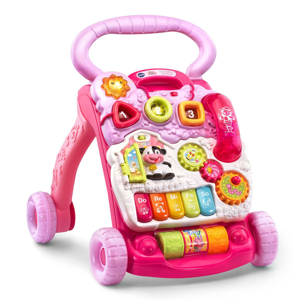 VTech piano keys close-up showing musical play that teaches cause and effect