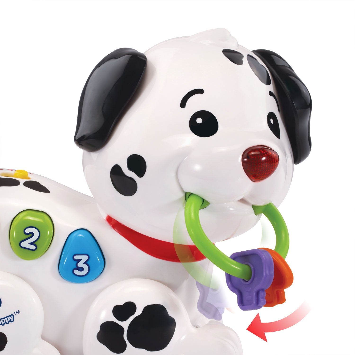 VTech puppy in playroom setting encouraging interactive learning and imaginative play
