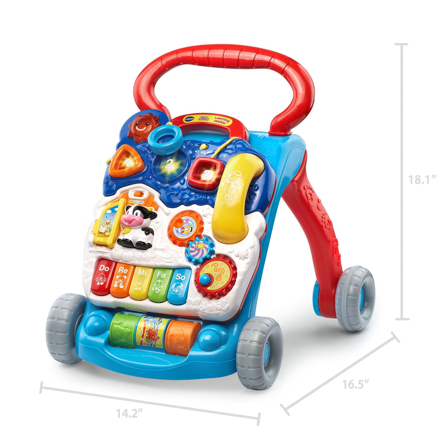 VTech removable activity panel detached to show portable play features and easy reattach benefit