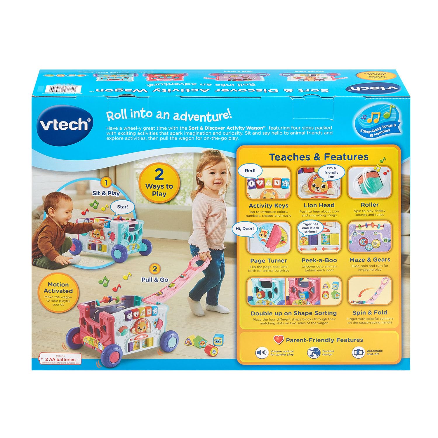 VTech activity keys and buttons close-up introducing colors and numbers