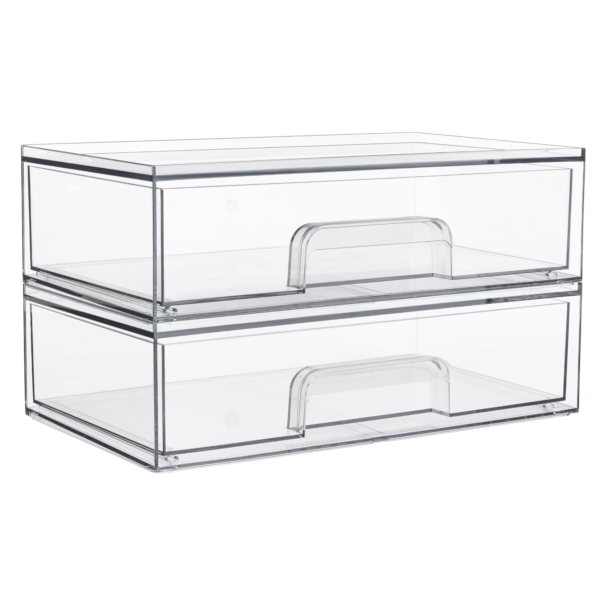 Vtopmart clear drawer front view showing transparency and neat storage benefit