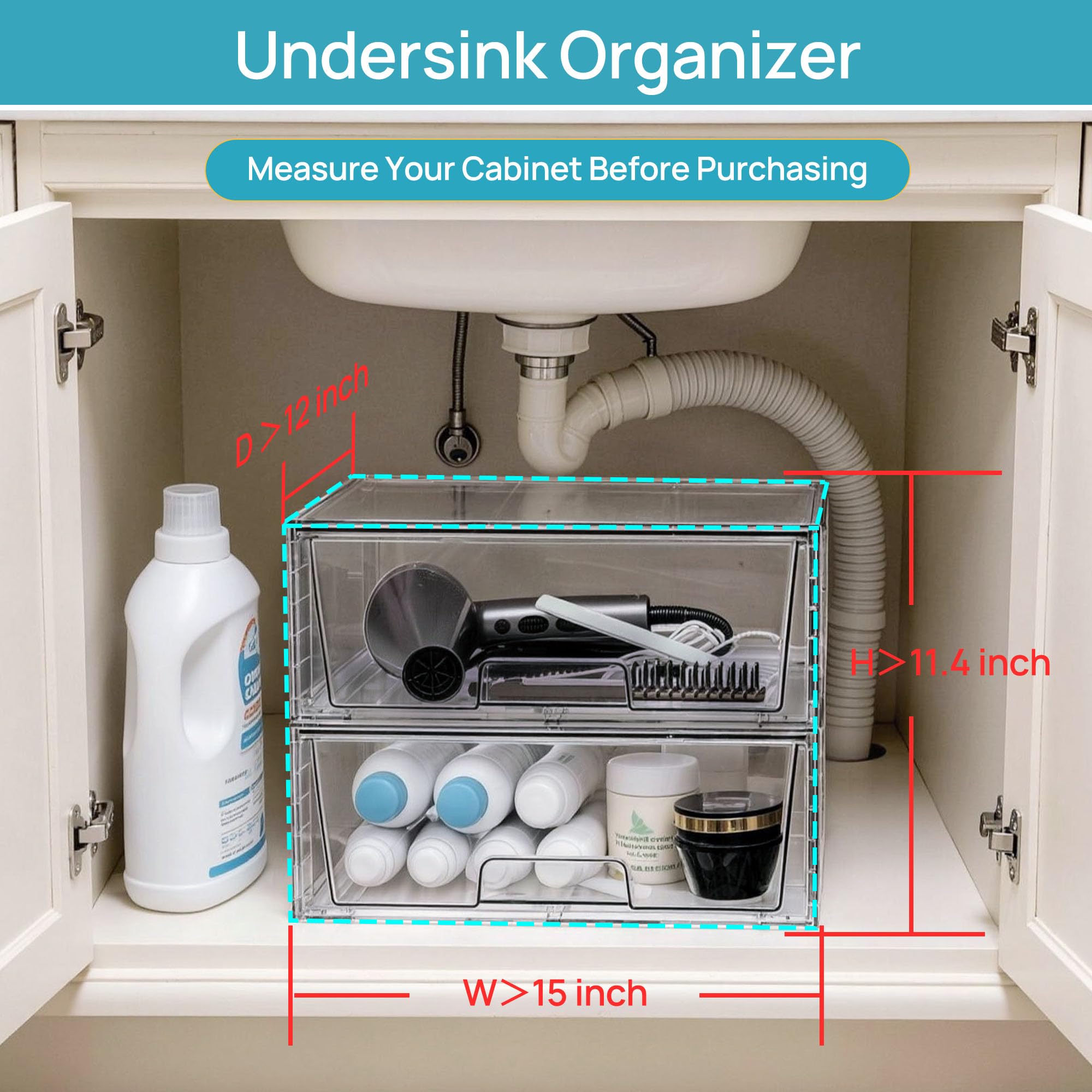 Vtopmart drawer in kitchen pantry lifestyle showing organized easy-to-find items