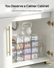 Vtopmart open drawer filled with makeup showing quick visibility and sorting