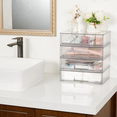 Vtopmart drawer open filled with cosmetics for quick access and organization