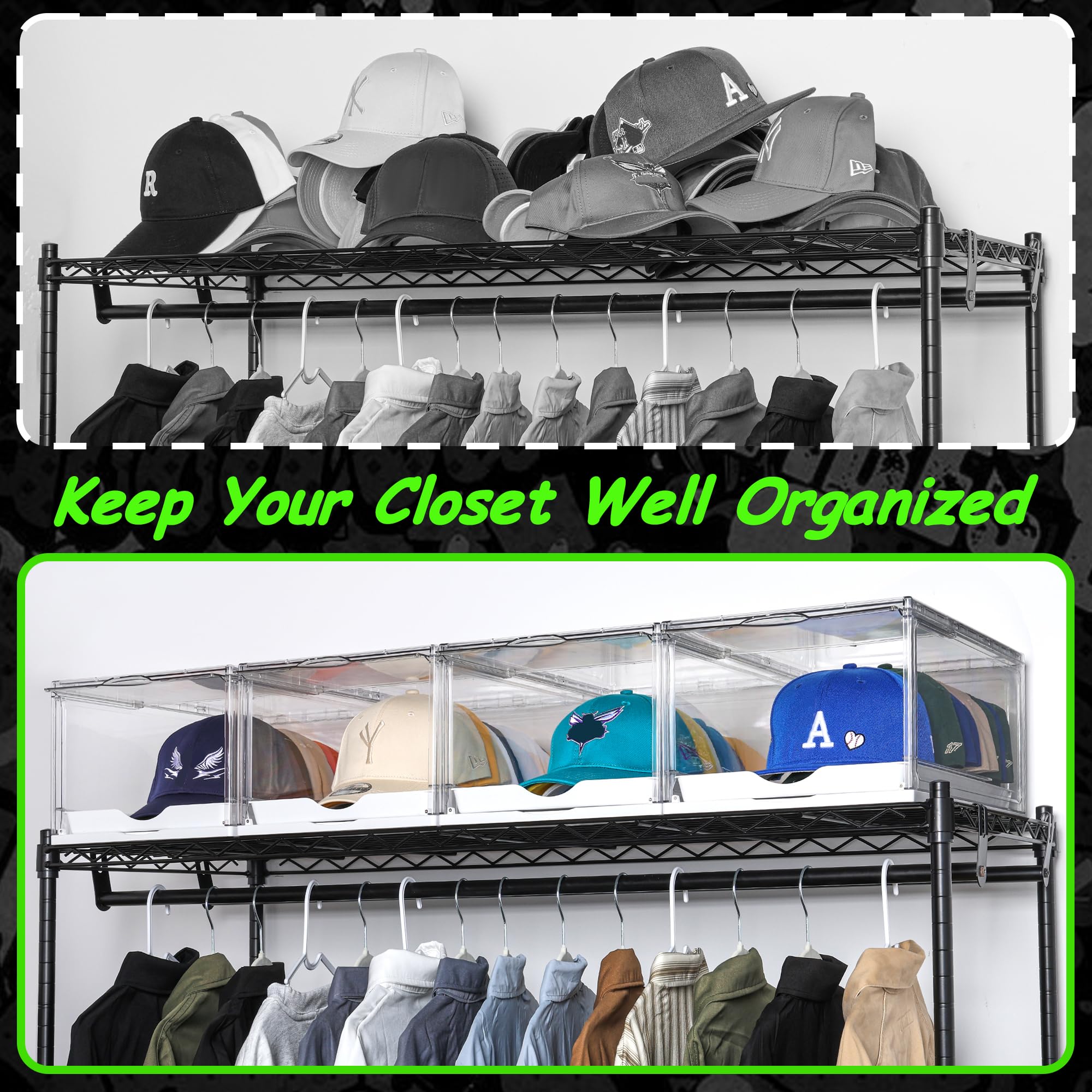 Vtopmart on dresser as a lifestyle display offering stylish, visible hat presentation