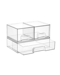 Vtopmart clear drawers front view showing modular storage benefit