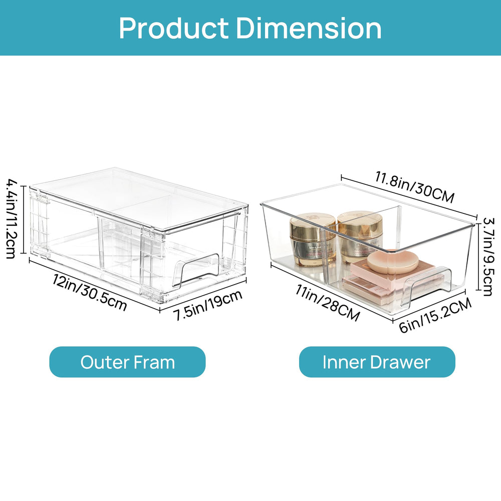 Vtopmart drawers arranged in refrigerator maximizing shelf organization benefit