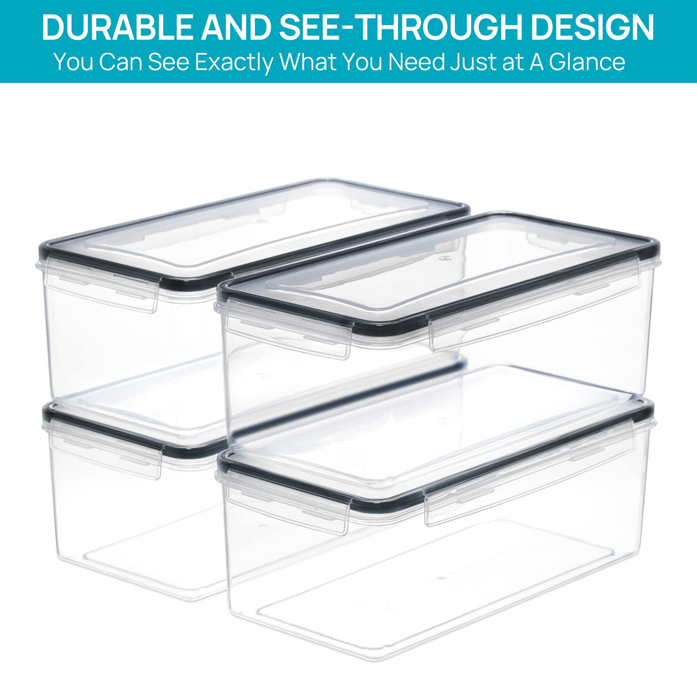 Vtopmart lid gasket and label detail showing airtight seal and clear identification