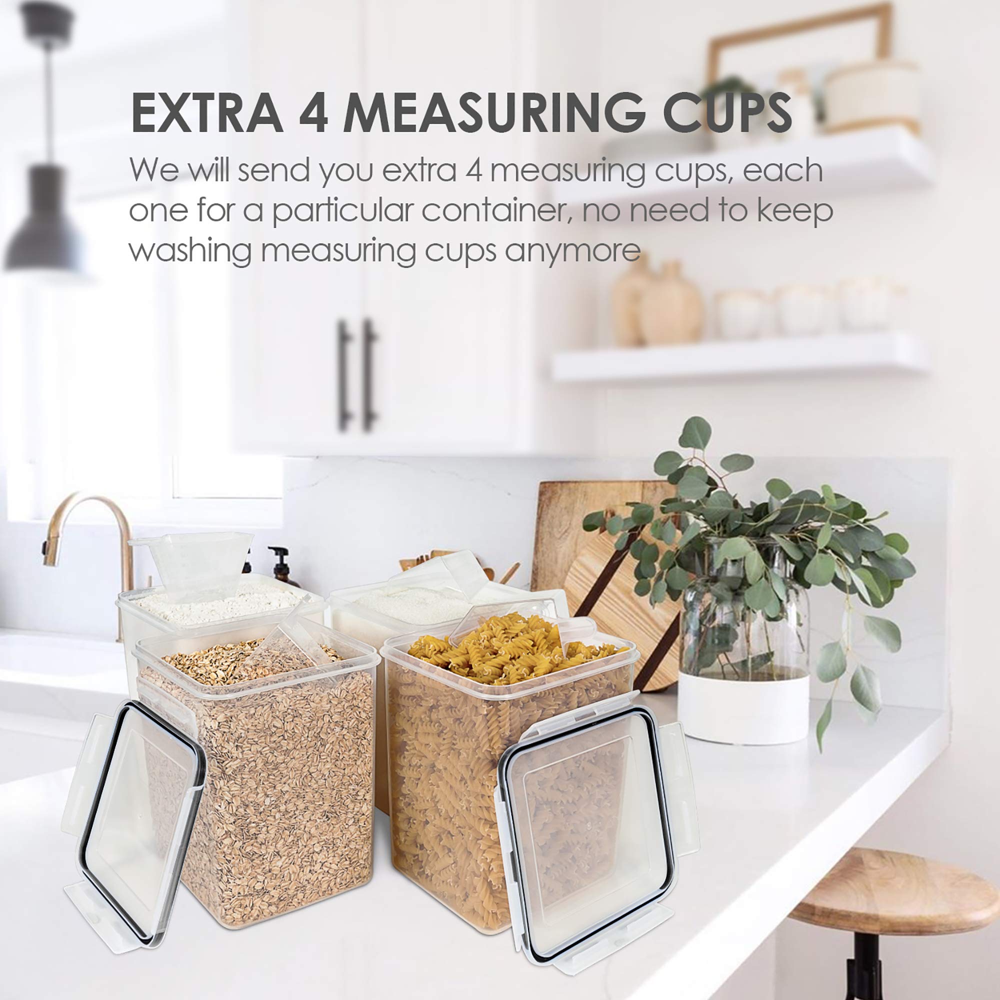 Vtopmart included chalkboard labels and measuring cups for fast labeling