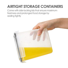 Vtopmart lid detail with silicone gasket ensuring airtight freshness and easy sealing