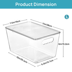 Vtopmart lid close-up showing secure stacking and space savings