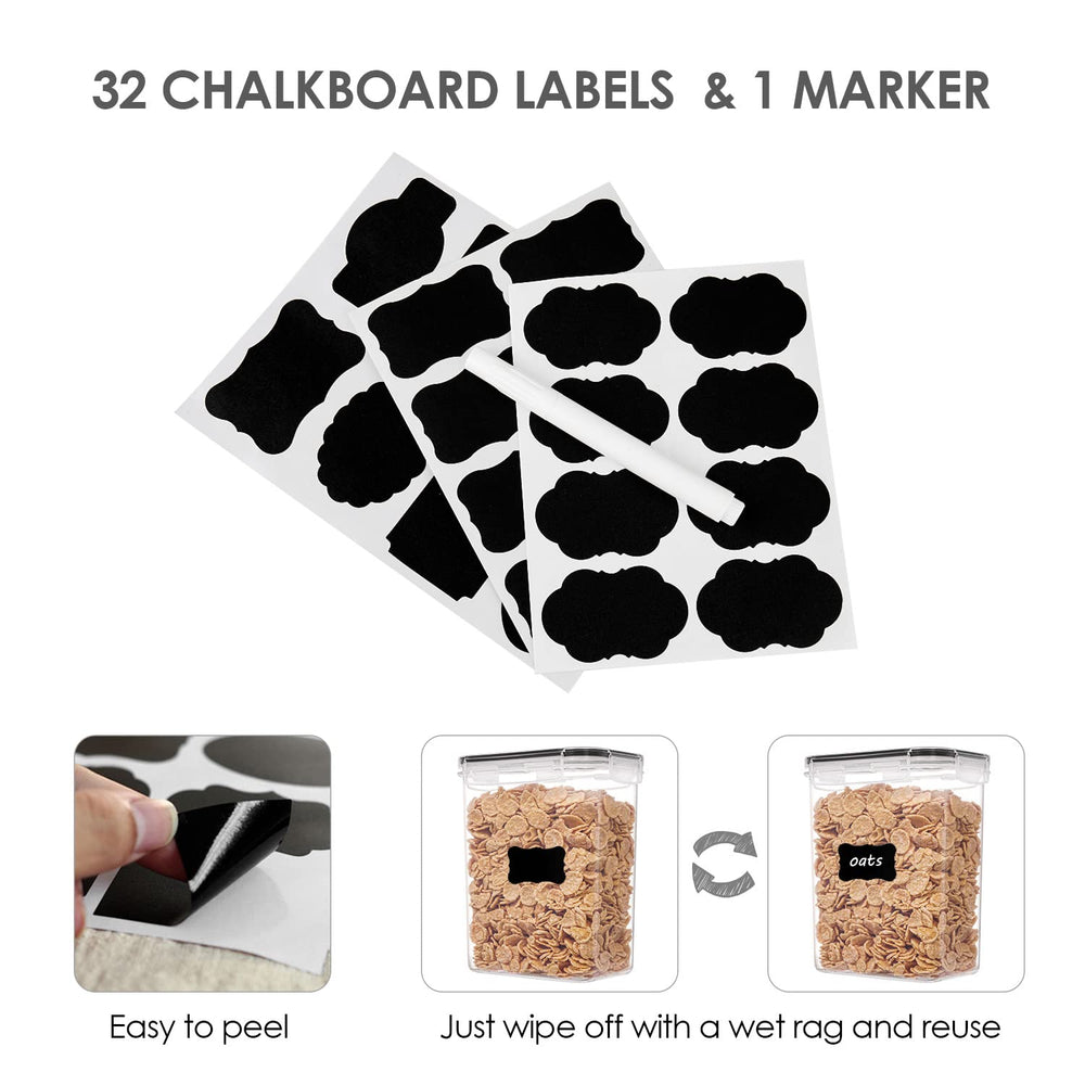 Vtopmart reusable labels and marker laid out enabling quick content identification