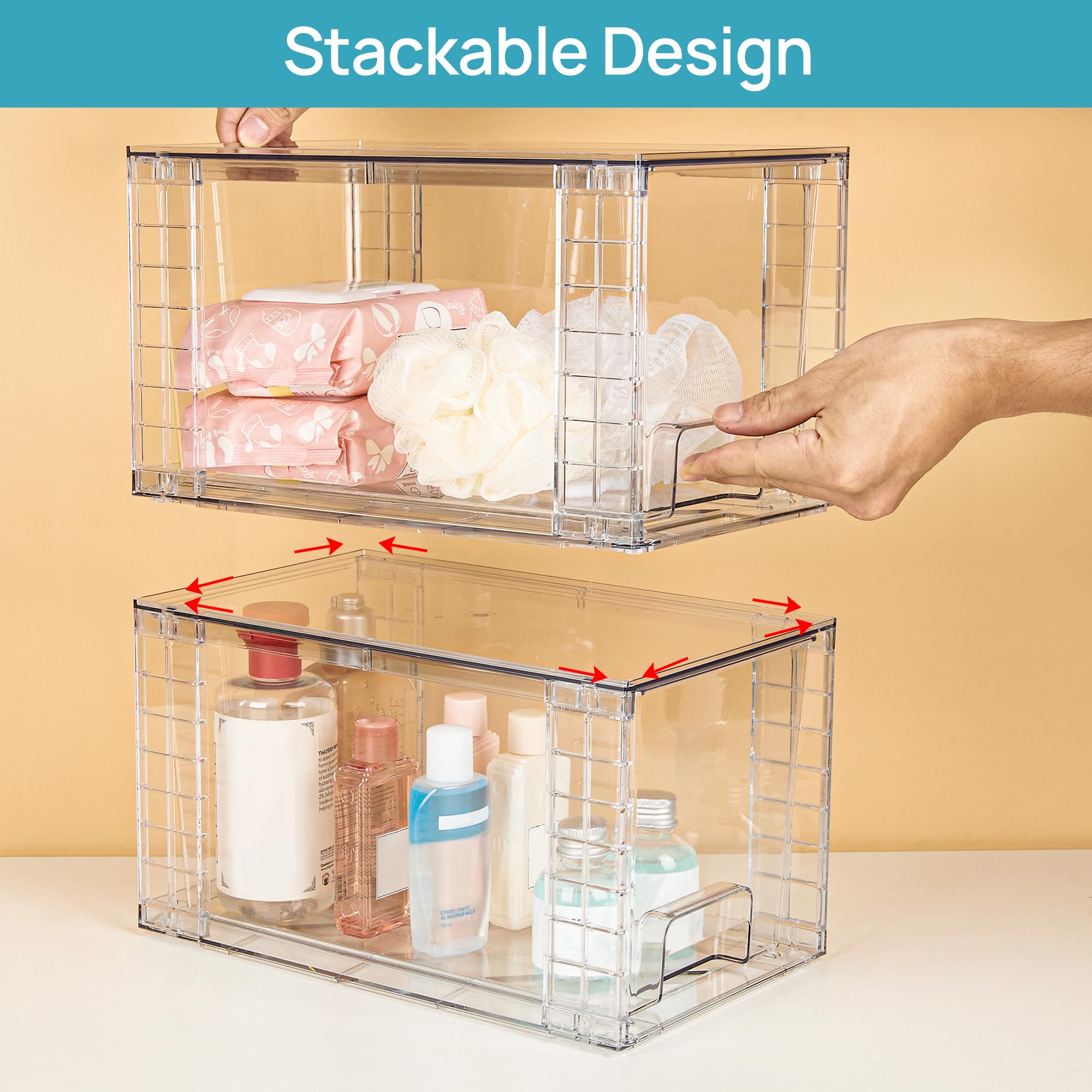 Vtopmart next to common items to show scale and usable internal space