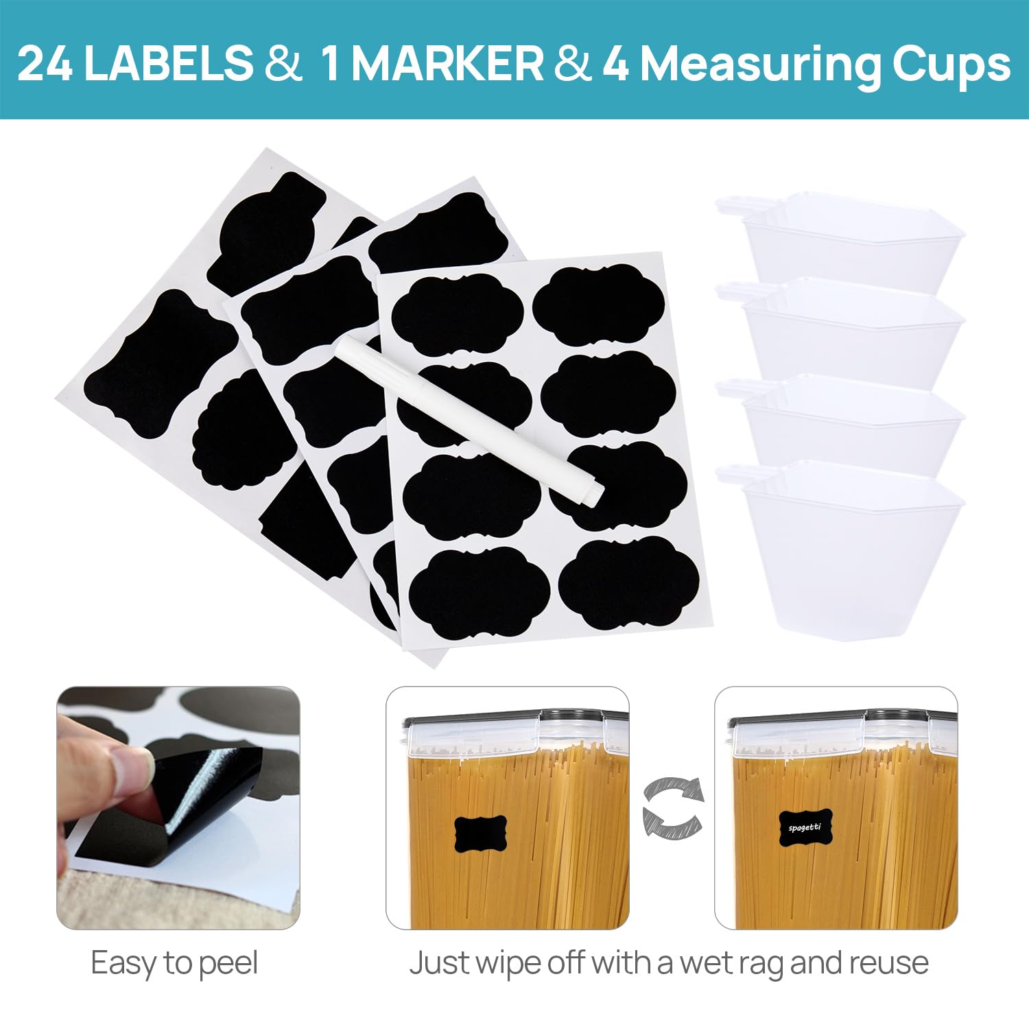 Vtopmart size comparison with measuring cups demonstrating portioning convenience
