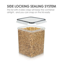 Vtopmart stacked canisters on shelf saving space and organizing pantry